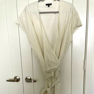 Universal Standard Linen Wrap Dress Size S